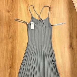 A&F Ribbed Sweater Knit Dress with Adjustable Straps